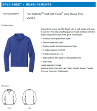Load image into Gallery viewer, Youth Long-sleeve Cotton Polo
