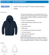 Load image into Gallery viewer, Youth Heavy Blend Zip Hood
